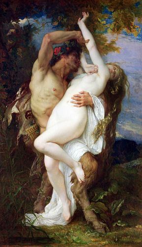 Alexandre Cabanel,Nymf ontvoerd door een faun