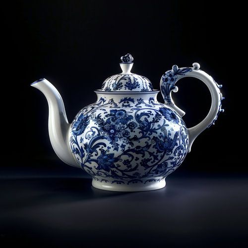 Delft Blue Teapot Still Life