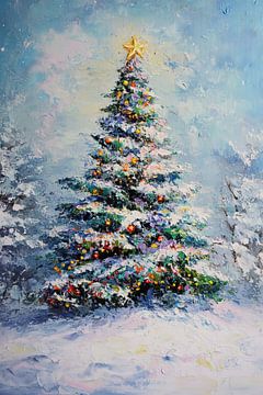 Geschmückter Weihnachtsbaum von Wunderbare Kunst