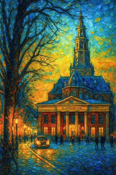 Coucher de soleil sur le marché aux poissons par Stadspronk