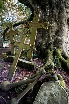 Alte Seemannsgräber auf dem Friedhof von Dornum (Ostfriesland)