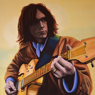 Neil Young schilderij  van Paul Meijering