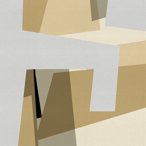 Modern Shapes in Beige and Blue by Dina Dankers
