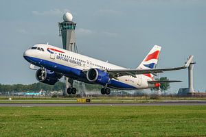 Take-off British Airways Airbus A320-200neo. van Jaap van den Berg