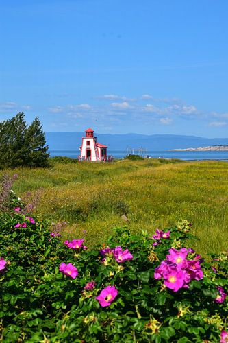 The small lighthouse on the riverfront