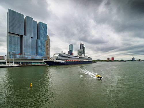 Uitzicht vanaf de Erasmus Brug in Rotterdam