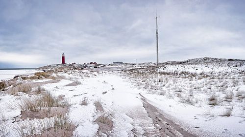 Vuurtoren Texel in de winter van eric van der eijk