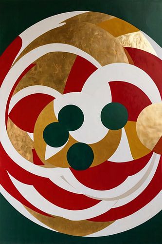 Abstract geometrisch ontwerp met dynamische kleuren