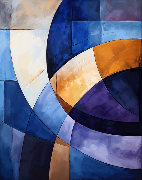 Abstraktion in Blau-Violett - Nr. 1 von Marianne Ottemann - OTTI