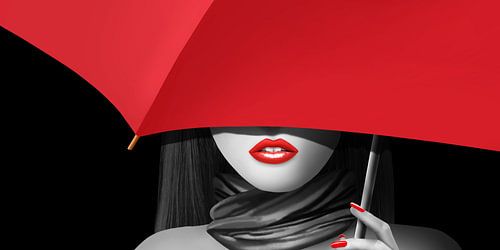 Red lips by Monika Jüngling