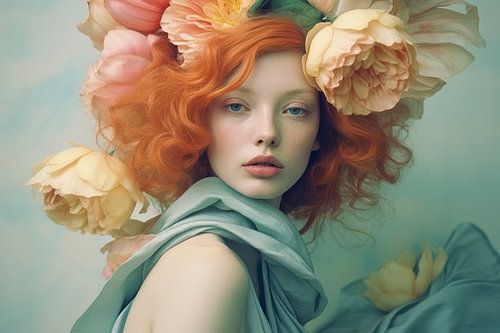 Modern portret "Just buy me some flowers"