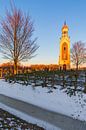 Winter am Kirchturm Westerdijkshorn von Henk Meijer Photography Miniaturansicht