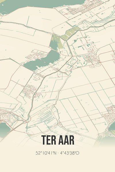 Vintage map of Ter Aar (South Holland) by Prints of Place