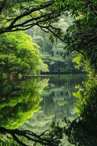 Reflecties in een groen paradijs