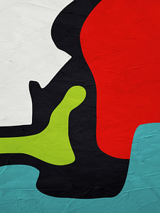 Bunte geometrische organische abstrakte Kunst