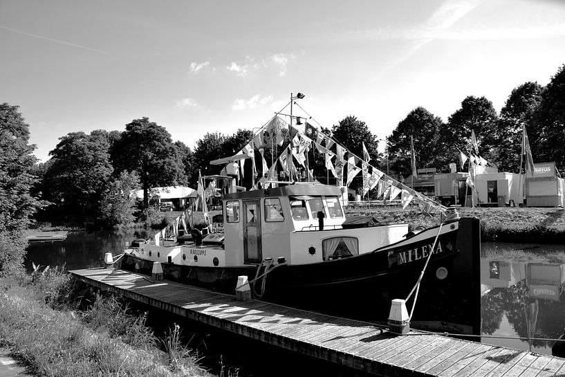 Vianen Utrecht National Tugboat Days Black and White by Hendrik-Jan Kornelis