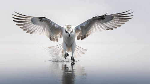 The Osprey over still water