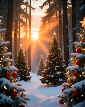 Des boules scintillantes au crépuscule