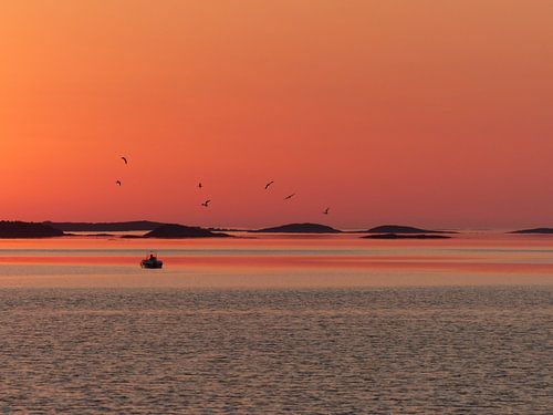 Zonsondergang Helgeland Noorwegen