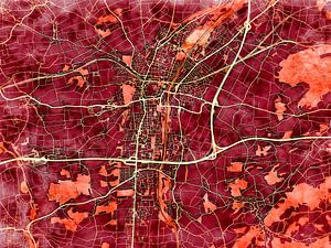 Karte von Sankt Pölten im stil 'Amber Autumn'