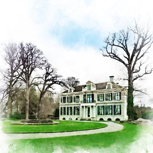 Landhuis Schaep en Burg, 's-Graveland, Noord-Holland.