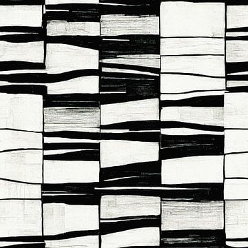 Art deco black and white pattern #IX by Whale & Sons