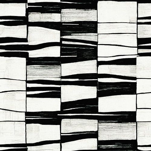 Art deco black and white pattern #IX
