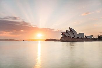 Sydney - Fantastic sunrise on the harbour.