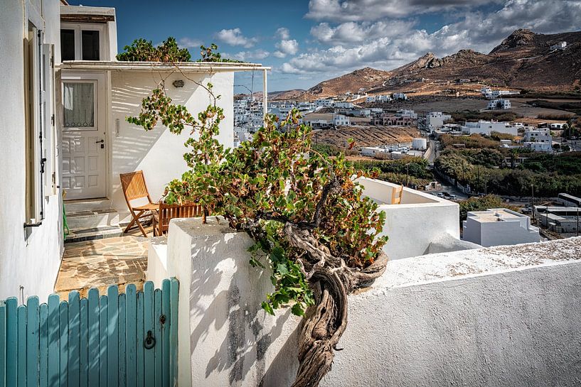 Charmante vue sur la terrasse de l'île grecque par Heiko Meier