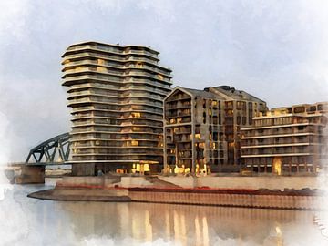 De Lunet apartment complex, Nijmegen, Gelderland.