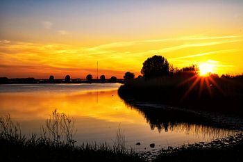 Coucher de soleil au Lek