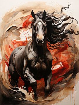 Schwarzes Pferd von TOAN TRAN