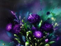 Purple flower still life