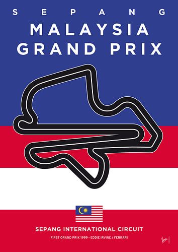 My F1 SEPANG Race Track Minimal Poster