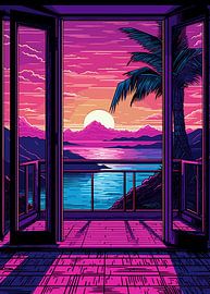 Auto Retro Synthwave von Cross