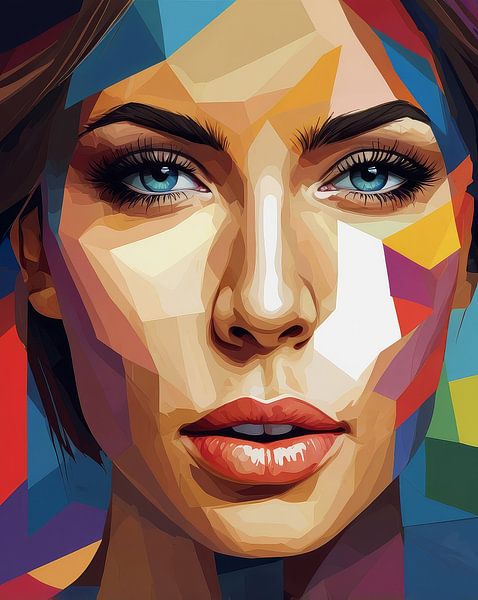 potrait abstract wpap woman by hisam colours