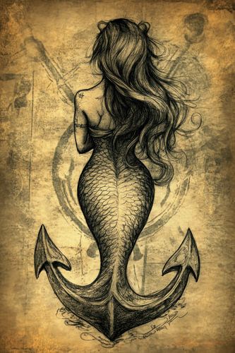 Zeemeermin met anker