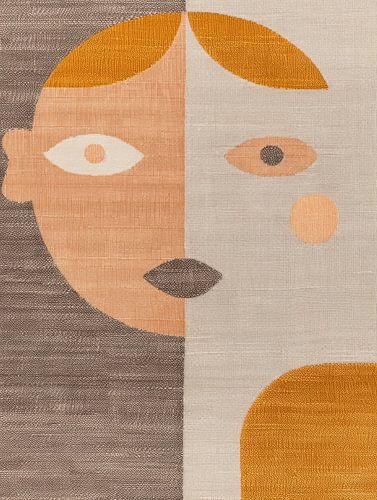 Bohème-Porträt in Erdtönen