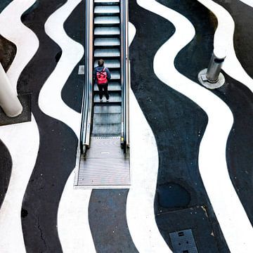 Wavy Patterns.1 Urban/Street with Red and Silver by Alie Ekkelenkamp