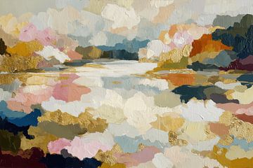 Seespiegelung mit goldenen Akzenten