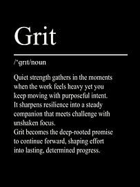 Grit Definition – Schwarz von WordsThatInspire