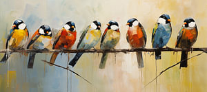 Bunte Vogelkunst