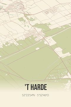 Vintage landkaart van 't Harde (Gelderland) van Rezona