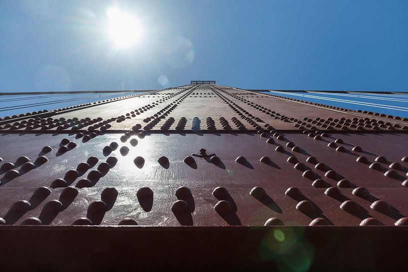 Klinknagels detail Golden gate bridge van Yannick uit den Boogaard