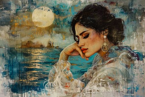 abstract portret vrouw