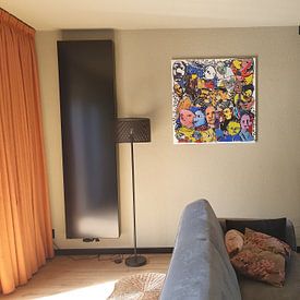 Klantfoto: Herman Brood Staalkaart van Henk van Os, op canvas