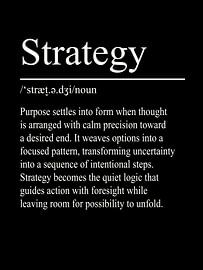 Strategy Definition - Black by WordsThatInspire