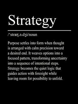 Strategy Definition - Black by WordsThatInspire