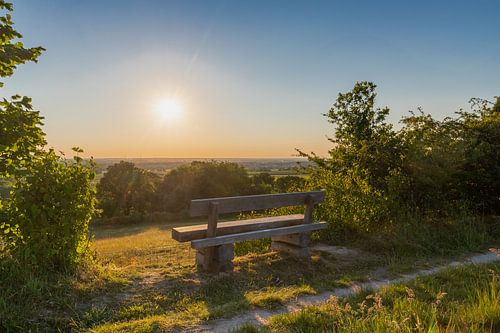 View over the hills of Limburg during a sunset