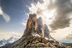 Tre Cime der Drei Zinnen in den Dolomiten Italien